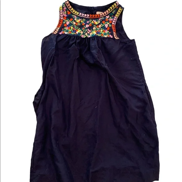 J crew embroidered dress size 0 J crew embroidered dress size 0